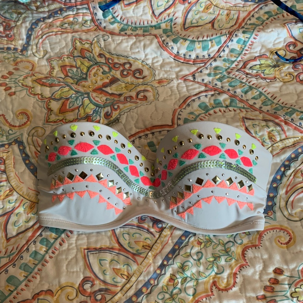 White bathing suit top